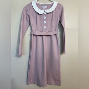 Paris Bloom Madeline raspberry Long Sleeve Midi dress Women’s XS